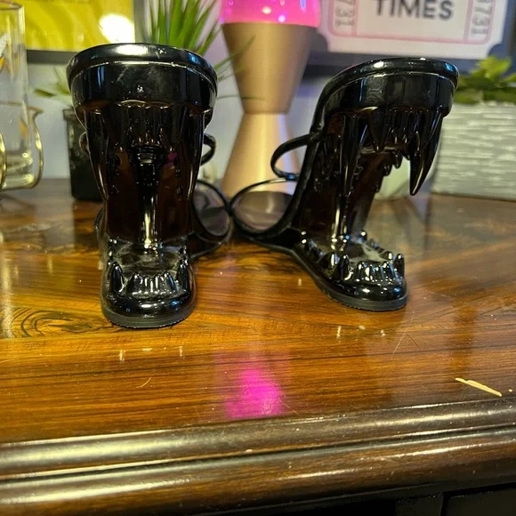 Open toe high heel tiger teeth sandal size 10 - Picture 5 of 11